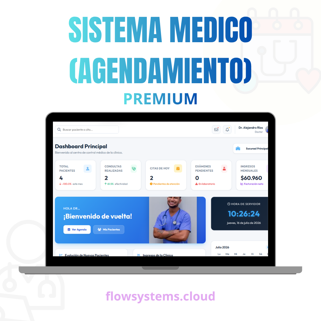 Sistema Médico Agendamiento Premium