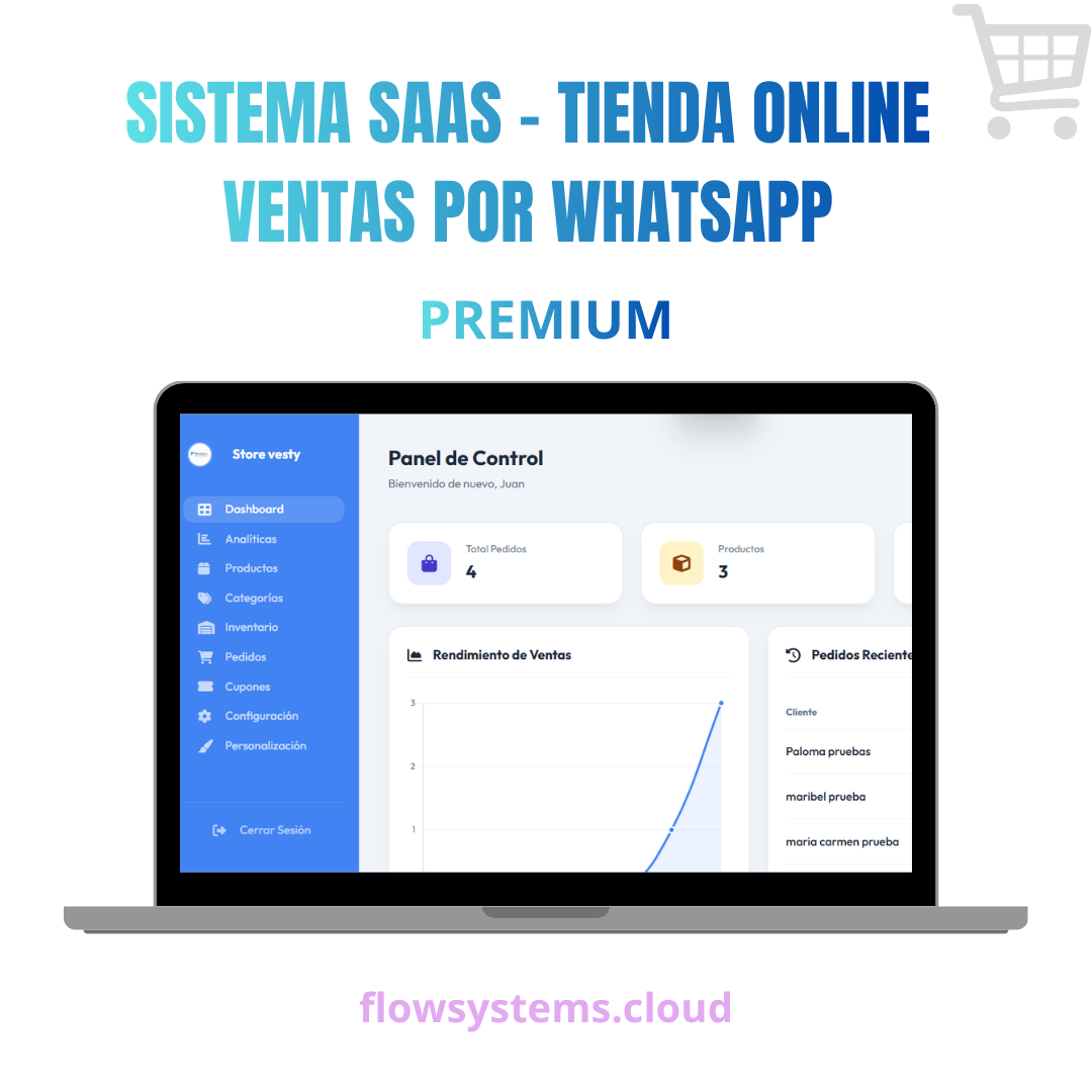 Sistema SaaS - Tienda online ventas por whatsapp